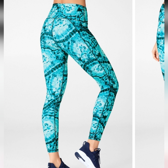 Fabletics Pants - FABLETICS Define Powerhold High-Waisted 7/8 Leggings Tide Pool Medium